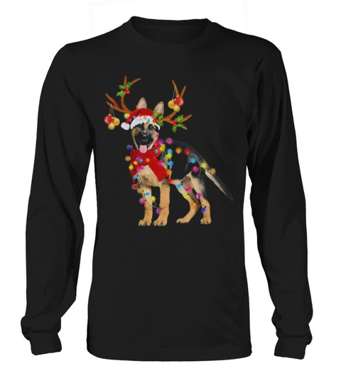 Merry Christmas German Shepherd Gorgeous Reindeer Christmas shirt Long sleeved Unisex