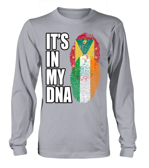 Grenadian And Irish Mix Heritage DNA Flag Long sleeved Unisex