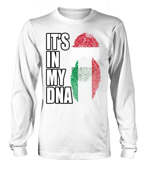 Hungarian And Italian Mix Heritage DNA Flag Long sleeved Unisex