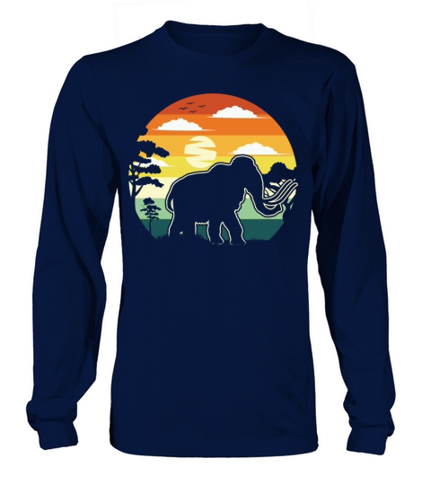Vintage Prehistoric Animal Mammoth Long sleeved Unisex