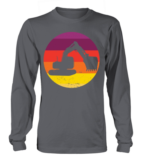 Vintage Retro Excavator Long sleeved Unisex