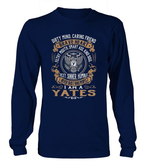 YATES Brave Heart Eagle Name Shirts Long sleeved Unisex
