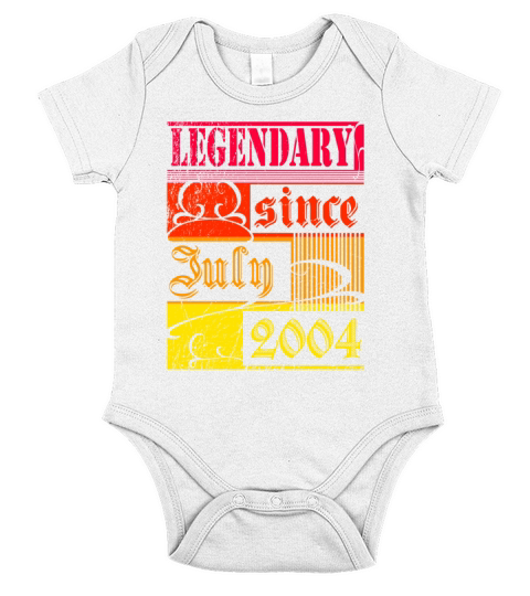 18th birthday Legendary since July 2004 vintage Short Sleeve Baby One-Piece