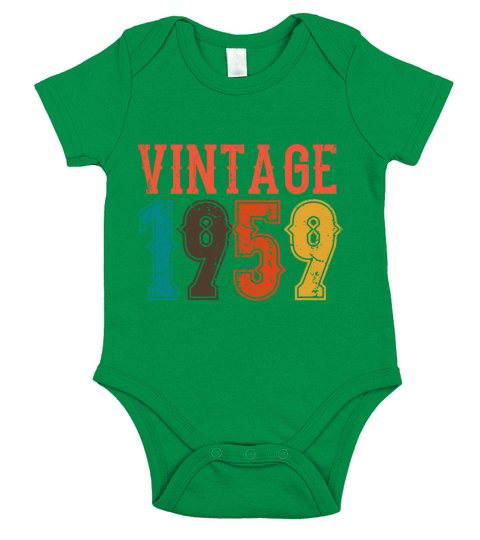 1959 Born Birthday Dad Vintage 1959 Short Sleeve Baby One-Piece