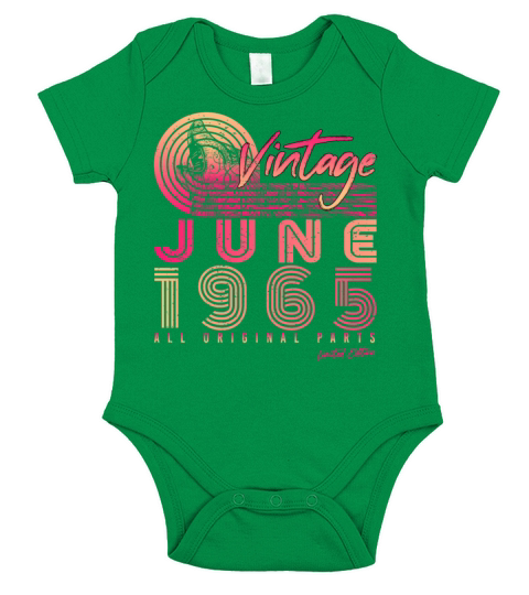 1965 June Vintage Short Sleeve Baby One-Piece