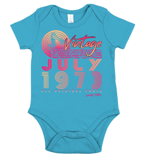 1973 July All Original Short Sleeve Baby One-Piece