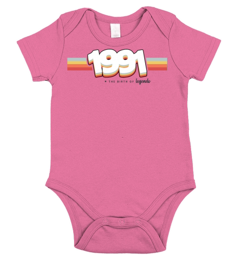 1991 the birth of legends Short Sleeve Baby One-Piece