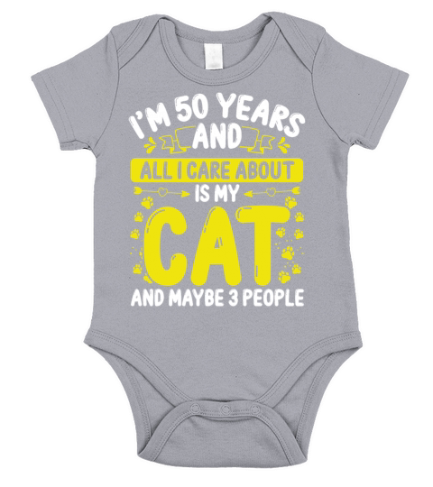 50th Birthday for Cat Mom 50 Year Old Cat Dad Short Sleeve Baby One-Piece