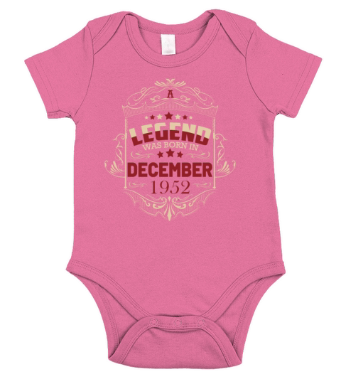 A legend was born in December 1952 70 years Short Sleeve Baby One-Piece