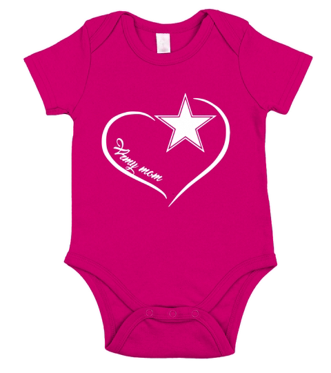 Army Mom Heart Shirt Short Sleeve Baby One-Piece