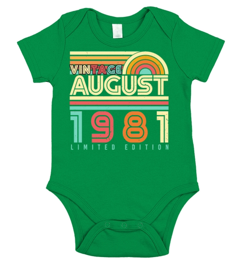 August 1981 Vintage Short Sleeve Baby One-Piece