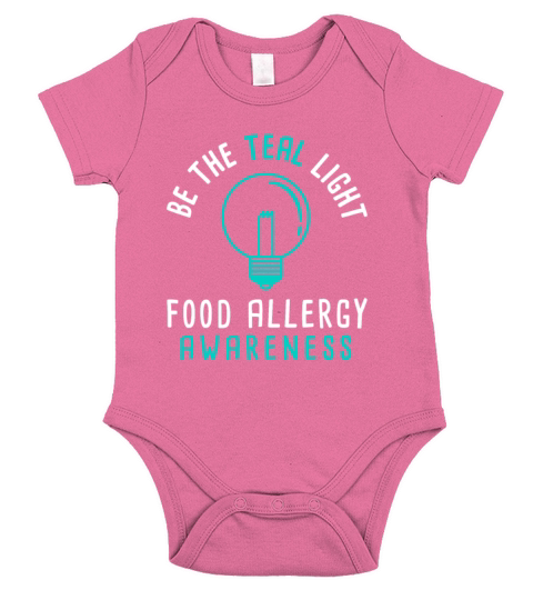 Be The Teal Light Food Allergy Awareness Short Sleeve Baby One-Piece