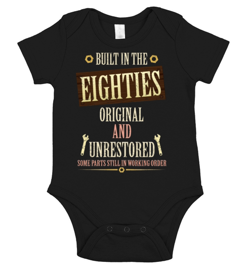 Built In The 80s Original And Unrestored Short Sleeve Baby One-Piece