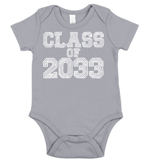 Class of 2033 T-shirt for Future Kindergarten Graduate Short Sleeve Baby One-Piece