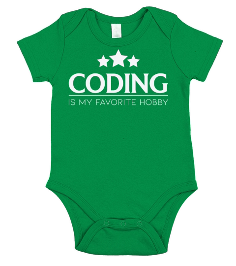 Coding Is My Favorite Hobby Coding Quote Short Sleeve Baby One-Piece