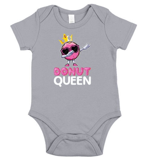 Dabbing Donut Queen - Dab Dance Style Doughnut Short Sleeve Baby One-Piece