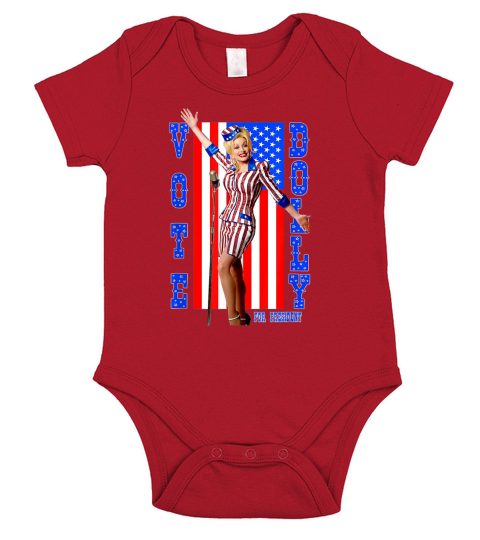 Dolly Parton For President American Flag shirt Short Sleeve Baby One-Piece