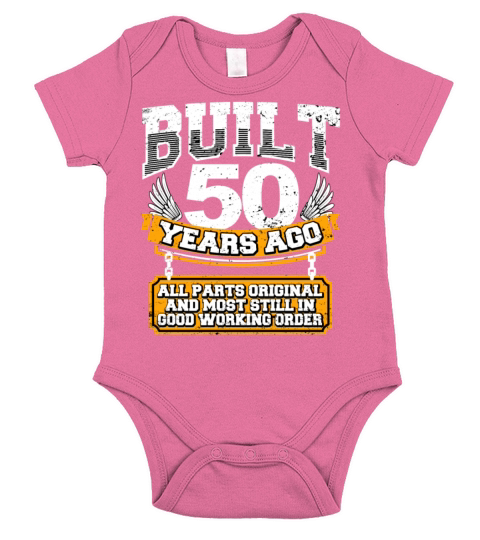 Funny 50th Birthday Shirt Saying Age 50 Year Joke Short Sleeve Baby One-Piece