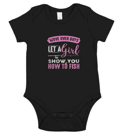 Funny Womens Fishing Shirt Fishing Lover Girls Tshirt gifts Black Youth Short Sleeve Baby One-Piece
