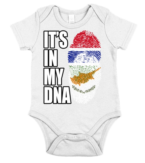 Gambian And Cypriot Mix Heritage DNA Flag Short Sleeve Baby One-Piece