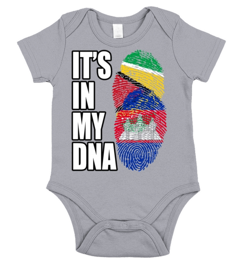 Guyanese And Cambodian Mix Heritage DNA Flag Short Sleeve Baby One-Piece