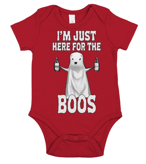 Halloween Im Just Here For The Boos Short Sleeve Baby One-Piece