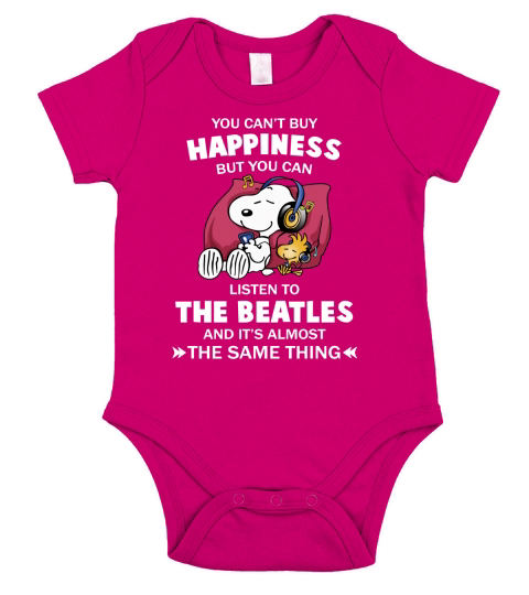 Happiness The Beatles Short Sleeve Baby One-Piece