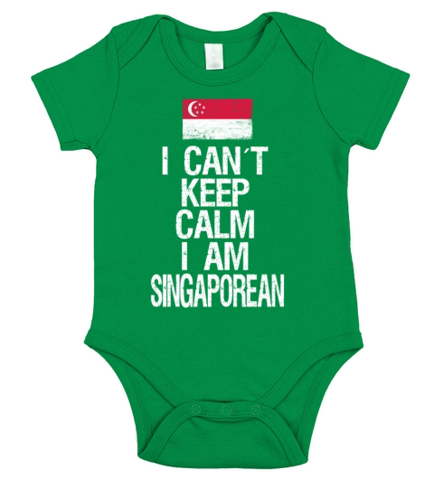 I can not keep calm I am Singaporean Short Sleeve Baby One-Piece