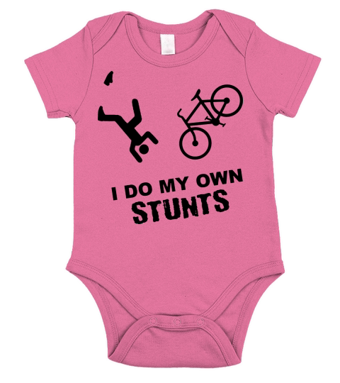 I Do My Own Stunts Cycling Short Sleeve Baby One-Piece