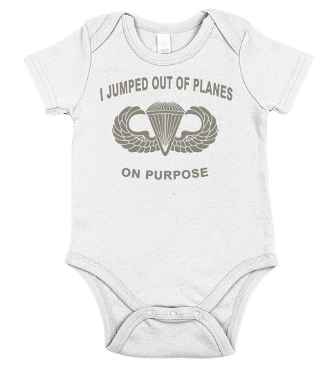 I Jumped Out Of Planes On Purpose Short Sleeve Baby One-Piece