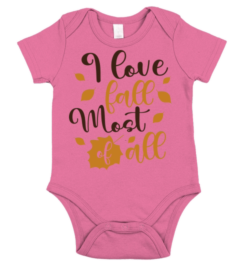 I love fall Most of all Short Sleeve Baby One-Piece
