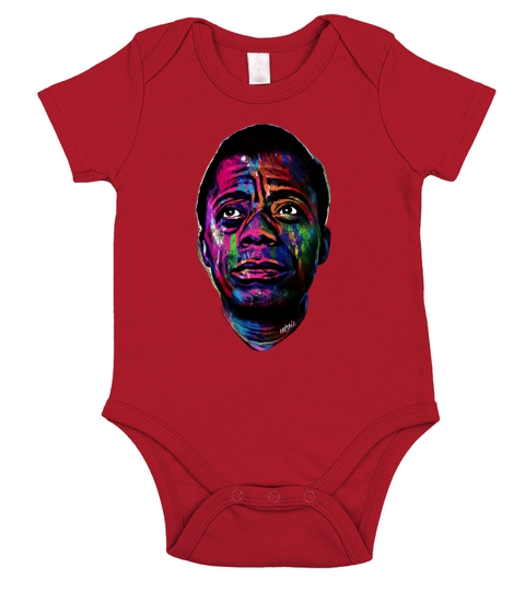 James Baldwin Face Colorwater Art Short Sleeve Baby One-Piece