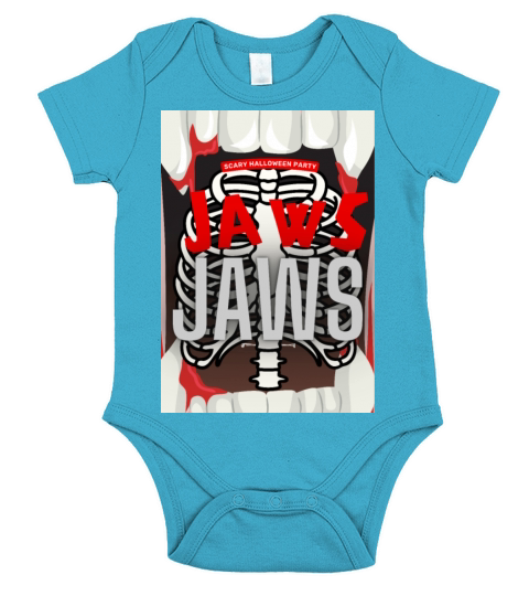Jaws Halloween Short Sleeve Baby One-Piece