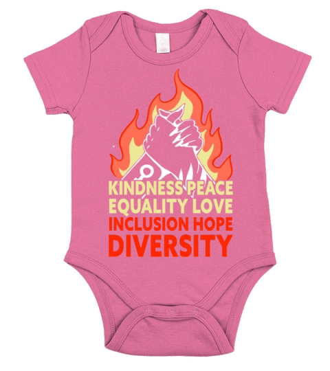 Kindness Peace Equality Love Inclusion Hope Short Sleeve Baby One-Piece
