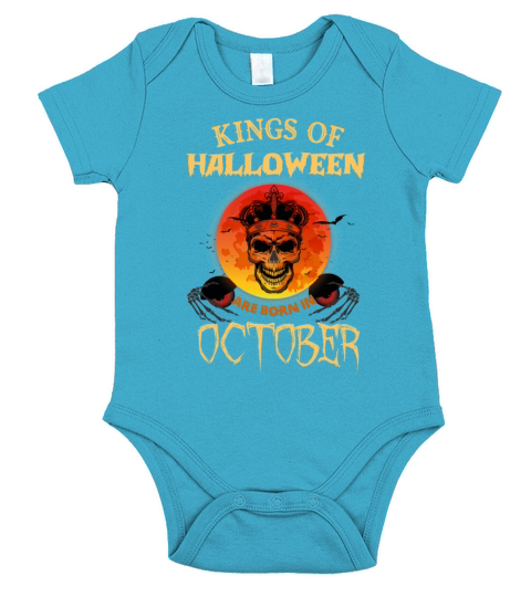 kings are born in october Short Sleeve Baby One-Piece
