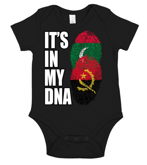 Maldivian And Angolan Mix Heritage DNA Flag Short Sleeve Baby One-Piece
