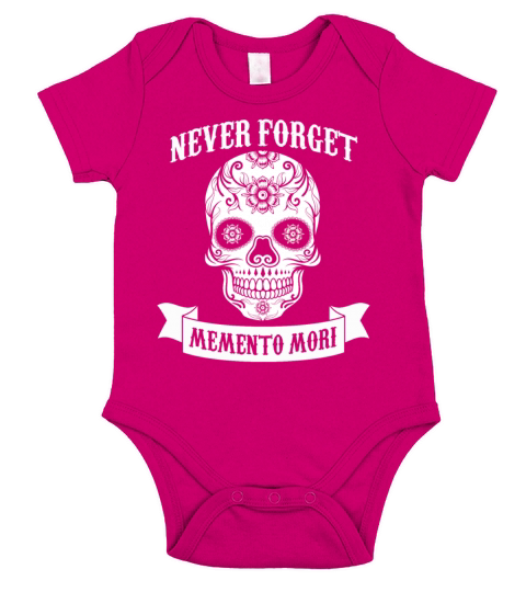Memento Mori No Mercy Quotes Death Never Forget Short Sleeve Baby One-Piece