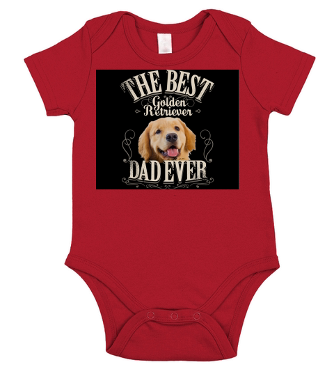 Mens Best Golden Retriever Dad Ever Funny Dog Lover Gifts for Men T-Shirt - Mouse Pad Short Sleeve Baby One-Piece