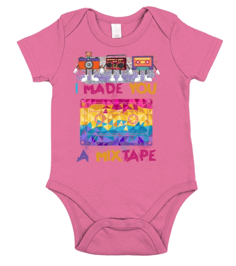 Mixtape 80s 90s Vintage Costume Retro Short Sleeve Baby One-Piece
