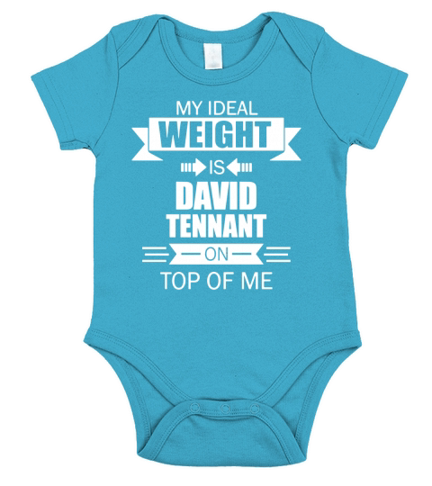 My Ideal Weight is David Tennant On Top of Me Short Sleeve Baby One-Piece