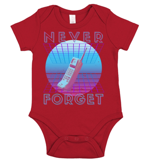 Never Forget Retro 80s 90s Nostalgia Short Sleeve Baby One-Piece