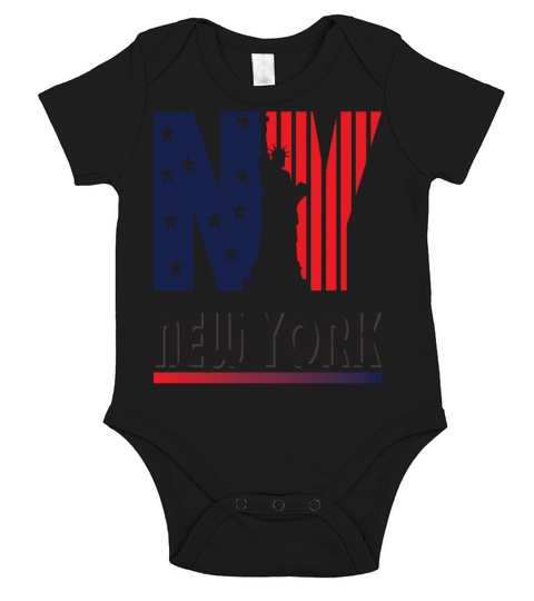 NEW YORK GIFT IDEA COOL DESIGN AMERICAN FLAG Short Sleeve Baby One-Piece