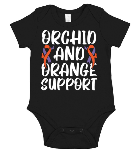 Orchid And Orange Support Skin Disease Psoriasis Short Sleeve Baby One-Piece