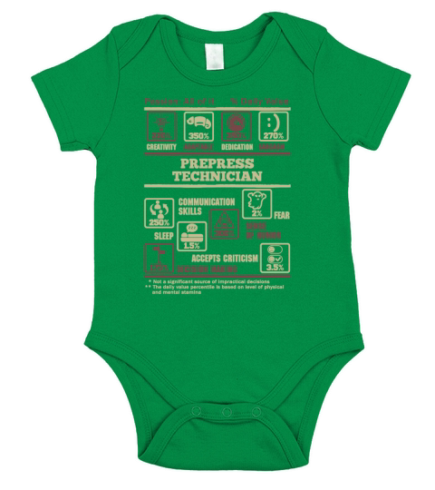 PREPRESS TECHNICIAN Short Sleeve Baby One-Piece