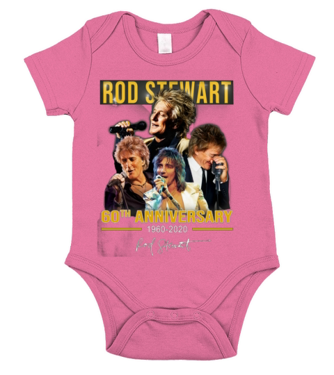 Rod Stewart 60th anniversary 1960-2020 signature shirt Short Sleeve Baby One-Piece