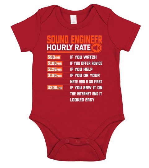 Sound Engineering Hourly Rate - Funny Audio Short Sleeve Baby One-Piece