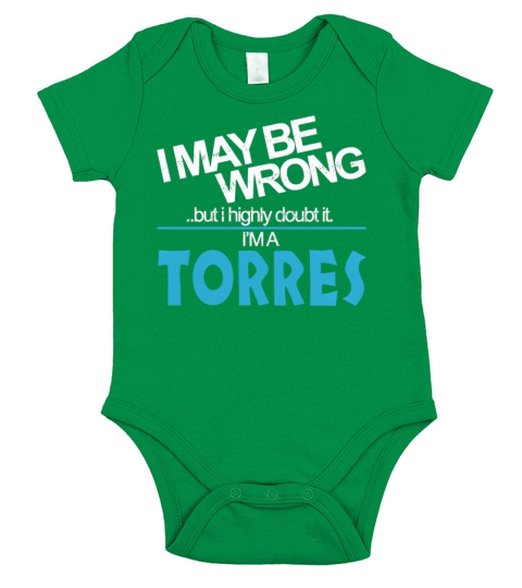 Torres Doubt Wrong - Torres Name Shirt Short Sleeve Baby One-Piece