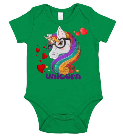Unicorn beautiful mare Short Sleeve Baby One-Piece