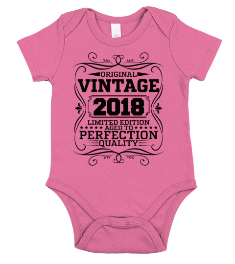 Vintage 2018 Original Limited Edition Short Sleeve Baby One-Piece