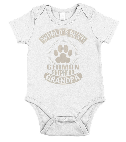 Worlds Best German Shepherd Grandpa Short Sleeve Baby One-Piece